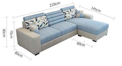 L Shape Sofa Set:- Hardwood Modern Fabric Sofa Set