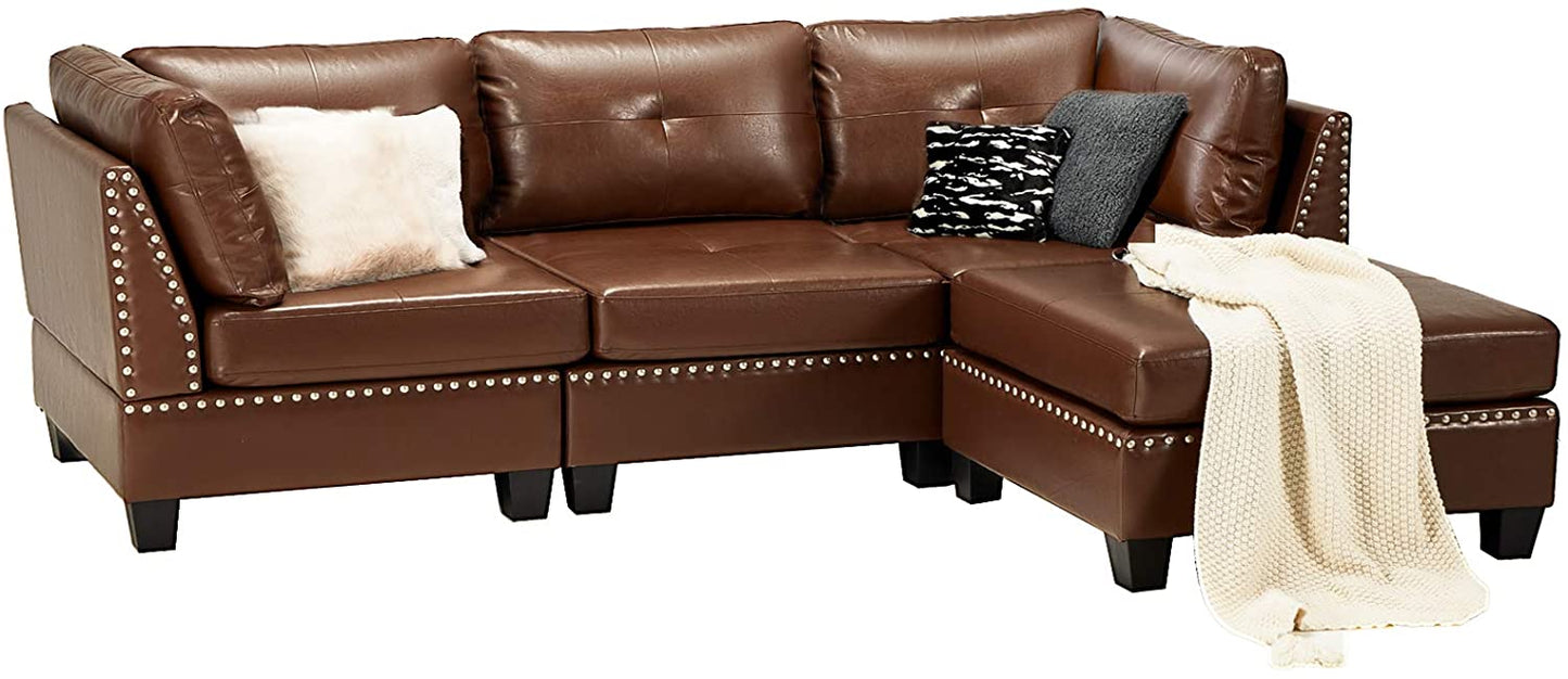L Shape Sofa Set: L-Shaped Couch with Reversible Chaise