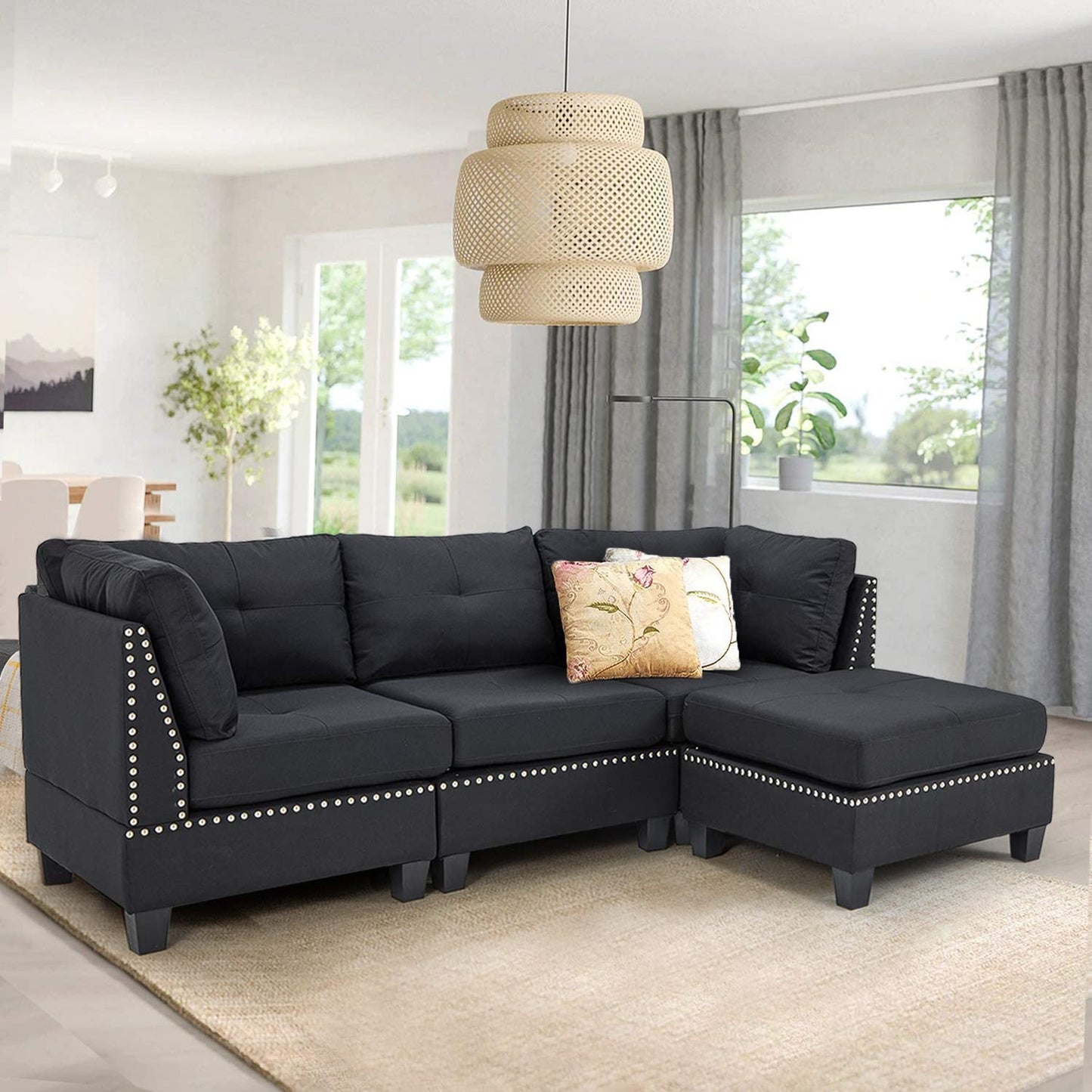 L Shape Sofa Set: L-Shaped Couch with Reversible Chaise