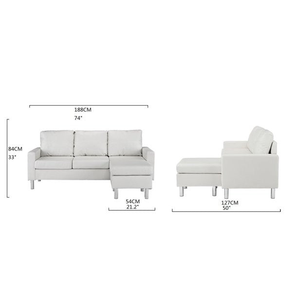L Shape Sofa Set: Modern Sectional Sofa (Grey)