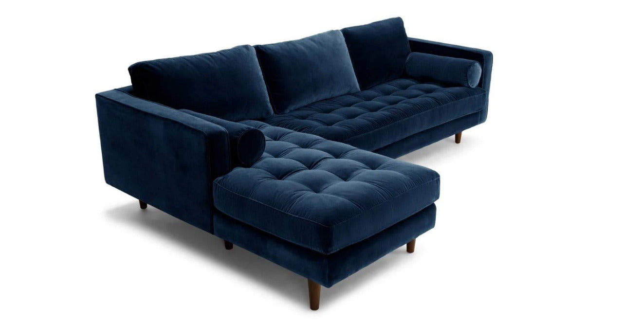 L Shape Sofa Set:- Munix Sectional Fabric Sofa Set