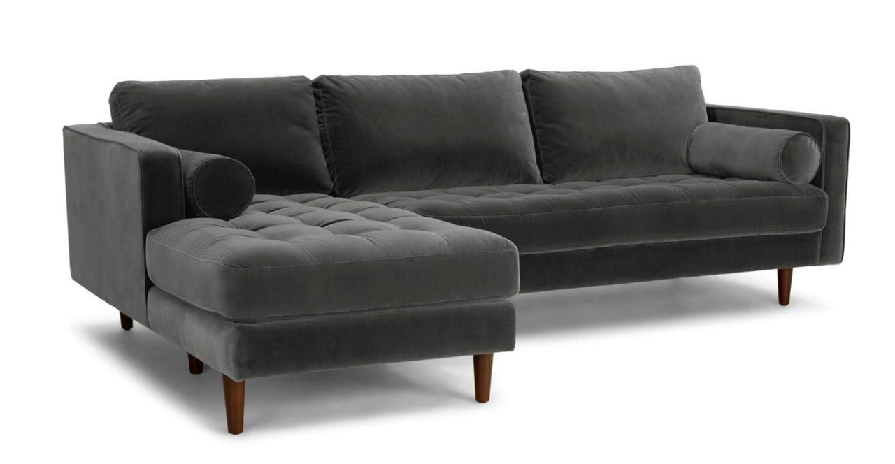 L Shape Sofa Set:- Munix Sectional Fabric Sofa Set