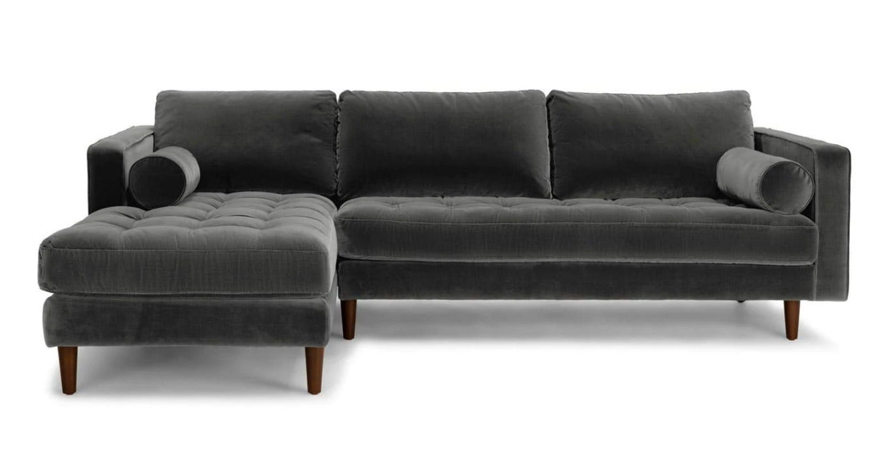 L Shape Sofa Set:- Munix Sectional Fabric Sofa Set