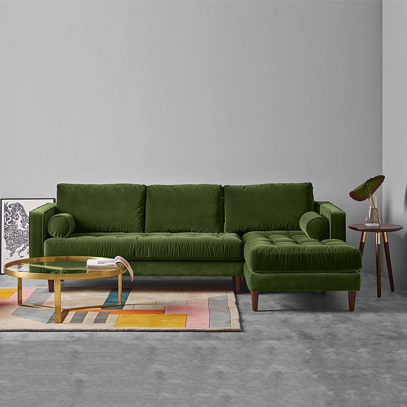 L Shape Sofa Set:- Munix Sectional Fabric Sofa Set