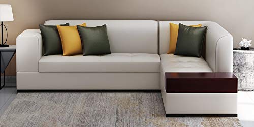 L Shape Sofa Set:- Premium Sectional Leatherette Sofa Set - LHS (Light Grey)