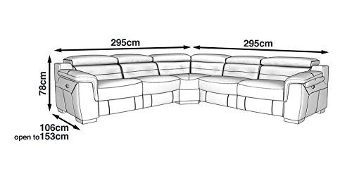 L Shape Sofa Set Recliner Leatherette Sofa Set (Black)
