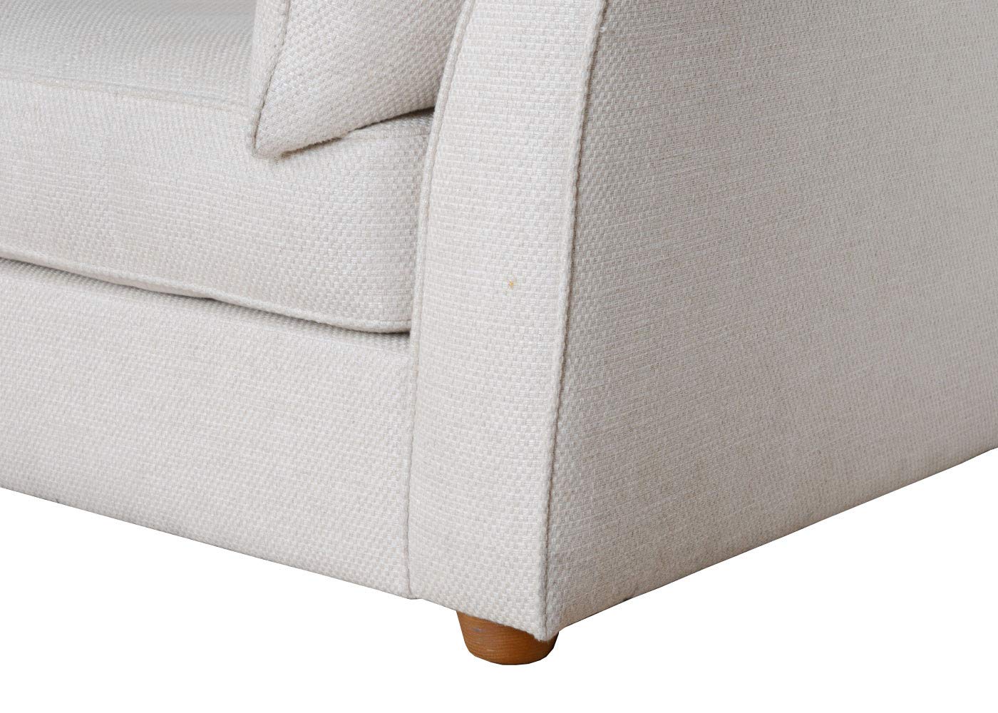 L Shape Sofa Set Silvana Corner Fabric Sofa Set (Off White)