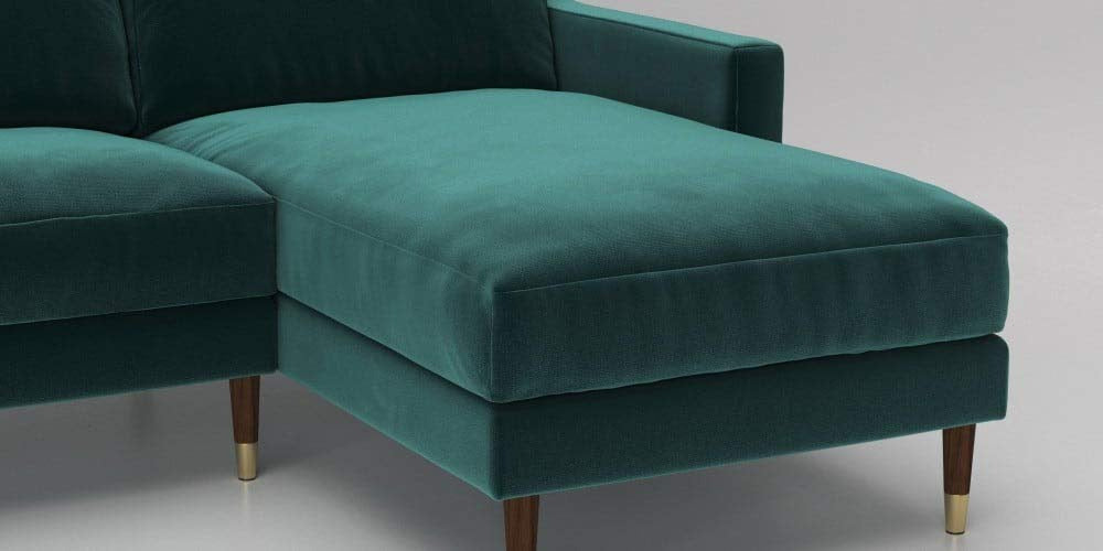 L Shape Sofa Set Ultra Corner Fabric Sofa Set (Dark Green)
