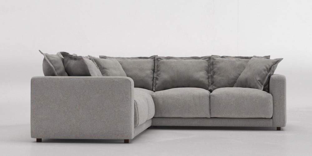 L Shape Sofa Set:- Ultra Corner Fabric Sofa Set, (Gray)