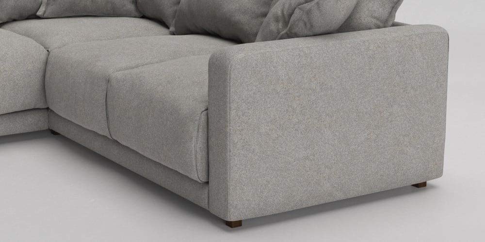 L Shape Sofa Set:- Ultra Corner Fabric Sofa Set, (Gray)