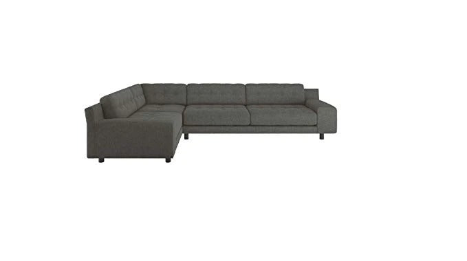 L Shape Sofa Set Ultra Right-Arm Corner Fabric Sofa Set (Charcoal)