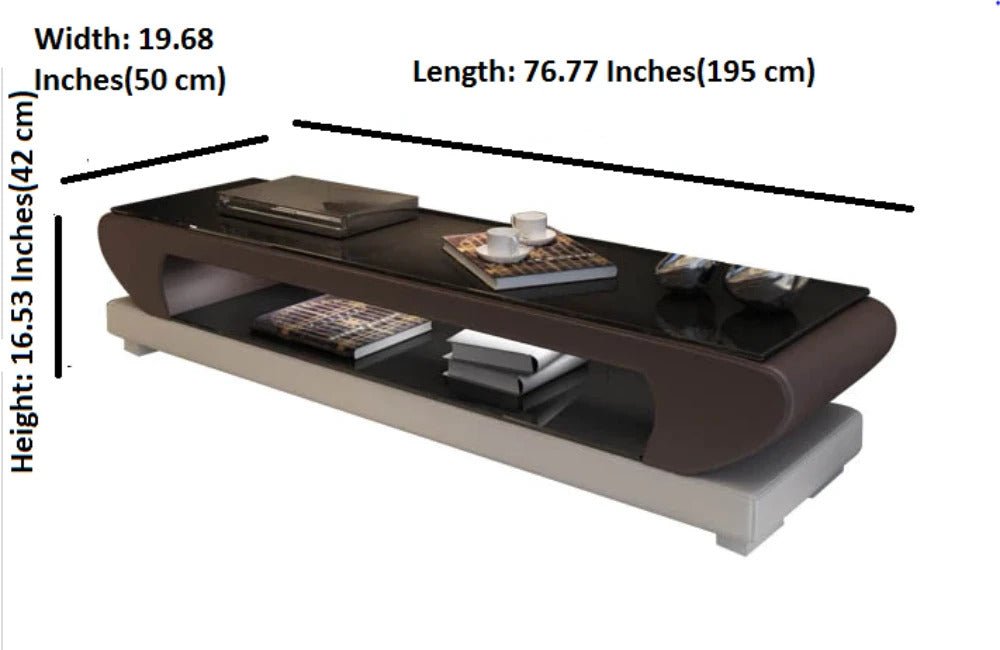 Leatherette Coffee Table: Urban Style Leatherette Coffee Table With TV Stand