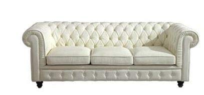 Lookchup Chesterfield Black Hardwood Leatherette 1-2-3 Seater Sofa Sofa Set