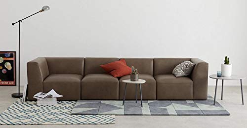 4 Seater Sofa Set:- Modular Leatherette Sofa Set (Columbus Brown)