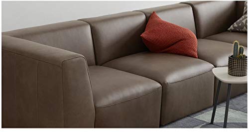 4 Seater Sofa Set:- Modular Leatherette Sofa Set (Columbus Brown)
