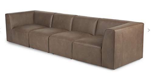4 Seater Sofa Set:- Modular Leatherette Sofa Set (Columbus Brown)