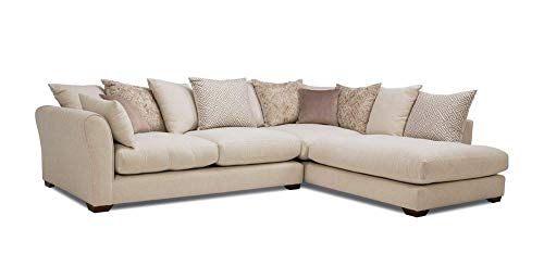 L Shape Sofa Set:- Largein Fabric Sofa Set (Cream)