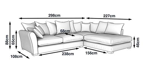 L Shape Sofa Set:- Largein Fabric Sofa Set (Cream)