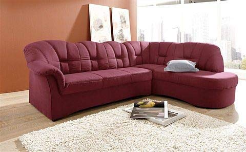 Lillyput Interio Grecia L Shape Suede Fabric Sofa Set (Maroon)