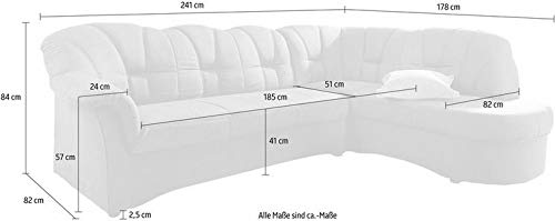 Lillyput Interio Grecia L Shape Suede Fabric Sofa Set (Maroon)