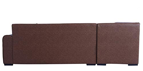 Lillyput Interio Munix RHS Sectional Sofa in Tan Brown Leatherette