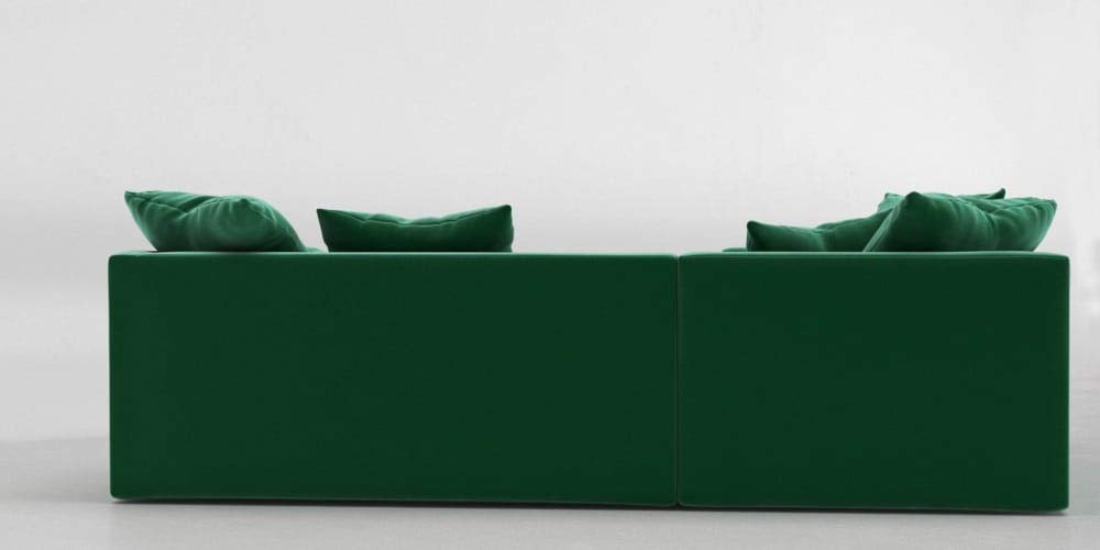 Lillyput Interio Ultra Five-Seater Corner Sofa, Emerald