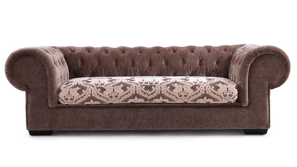 6 Seater Sofa Set:- Alden Transitional (3+2+1) Hardwood Fabric Sofa Set (Standard Size, Brown)