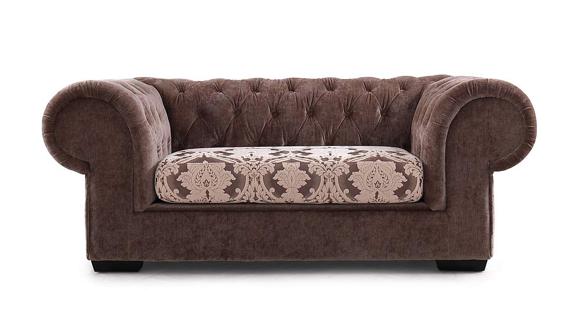 6 Seater Sofa Set:- Alden Transitional (3+2+1) Hardwood Fabric Sofa Set (Standard Size, Brown)