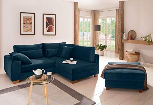 L Shape Sofa Set:- Florence Lounger Fabric Sofa Set