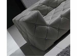 4 Seater Sofa Set:- Rinny Lounge Leatherette Sofa Set (Grey)