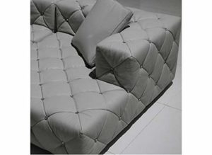 4 Seater Sofa Set:- Rinny Lounge Leatherette Sofa Set (Grey)