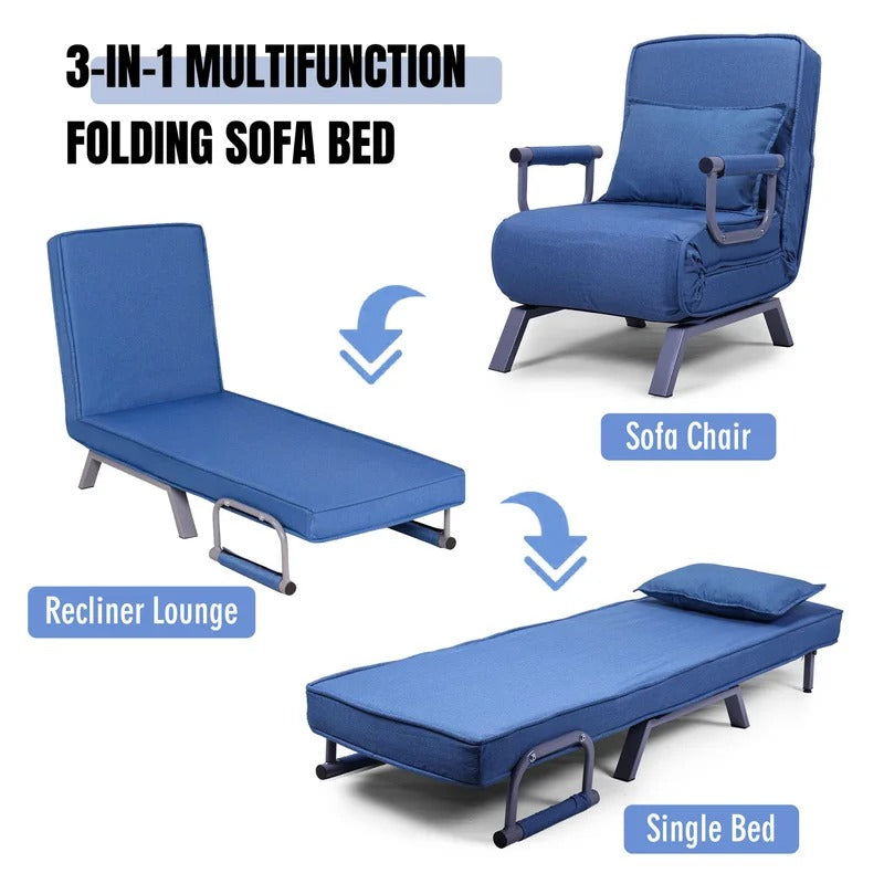Lounge Chair: Demon Chaise Lounge Sofas Folding Arm Chair Convertible Sleeper Chair