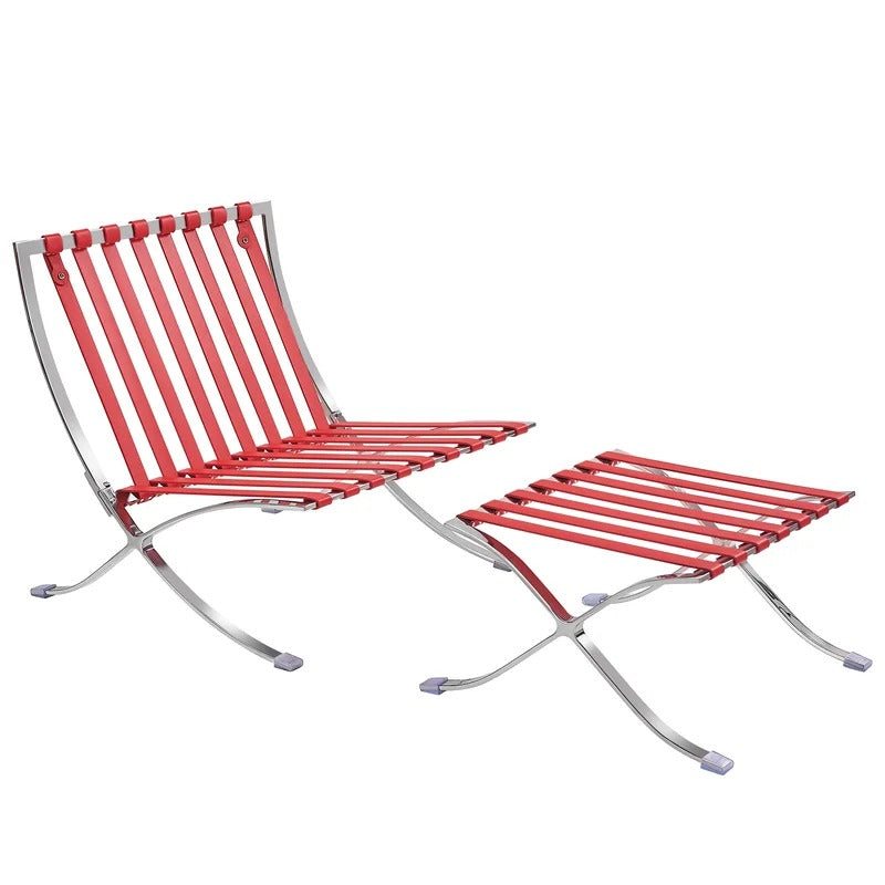 Lounge Chair: Inferno Genuine Leather Reclining Chaise Lounge