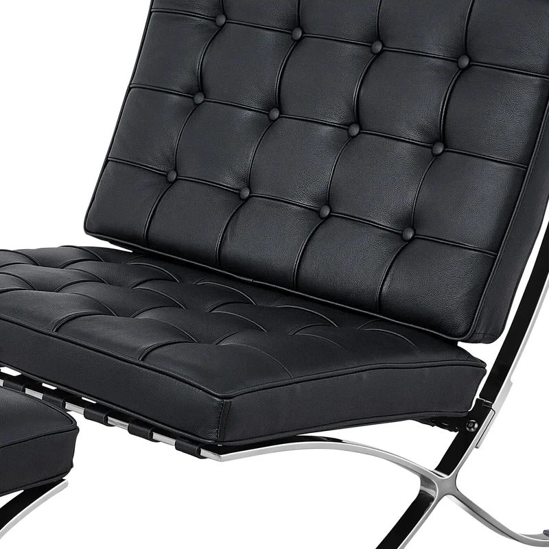 Lounge Chair: Inferno Genuine Leather Reclining Chaise Lounge