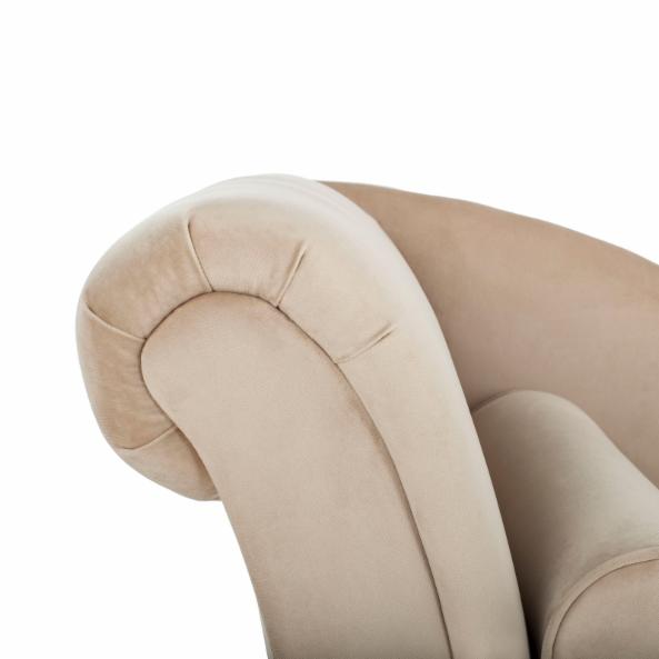 Lounge Chair: Kunim Velvet Chaise with Pillow