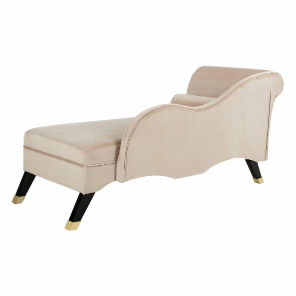 Lounge Chair: Kunim Velvet Chaise with Pillow