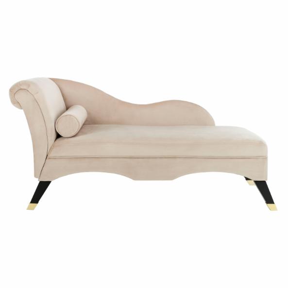 Lounge Chair: Kunim Velvet Chaise with Pillow