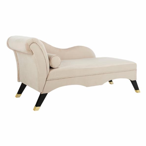 Lounge Chair: Kunim Velvet Chaise with Pillow