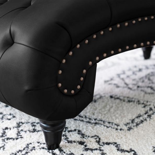 Lounge Chair: Leffette Tufted Chaise Lounge