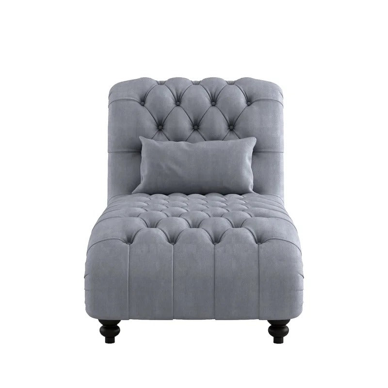 Lounge Chair: Leftoh Tufted Armless Chaise Lounge