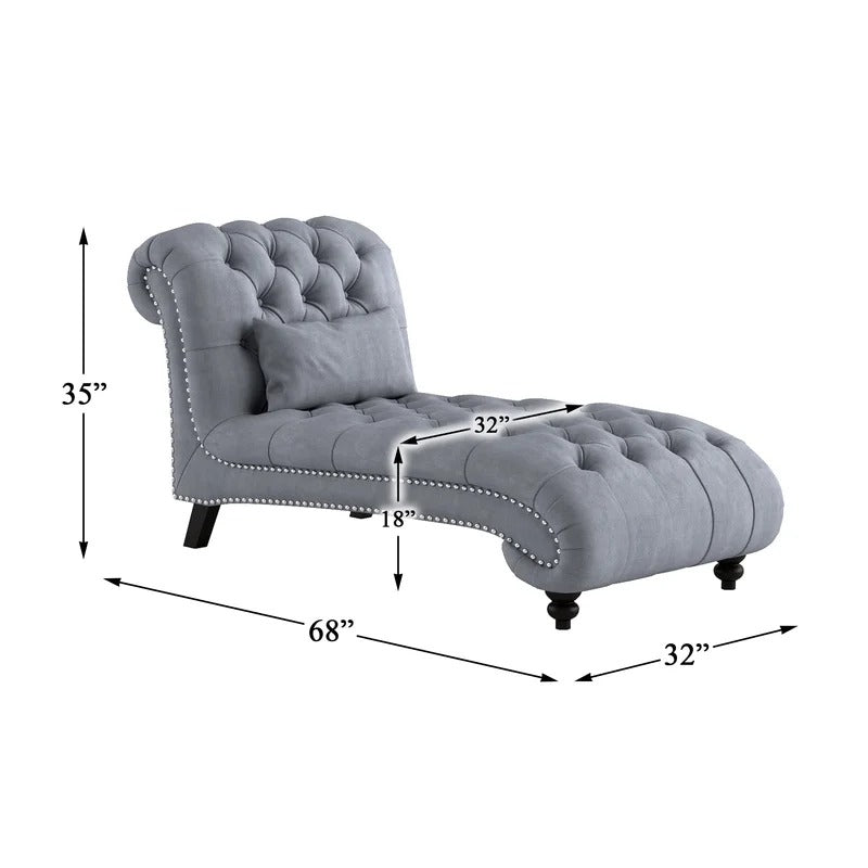 Lounge Chair: Leftoh Tufted Armless Chaise Lounge