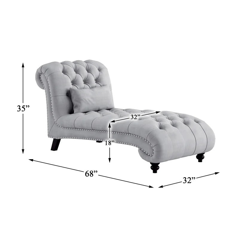 Lounge Chair: Leftoh Tufted Armless Chaise Lounge
