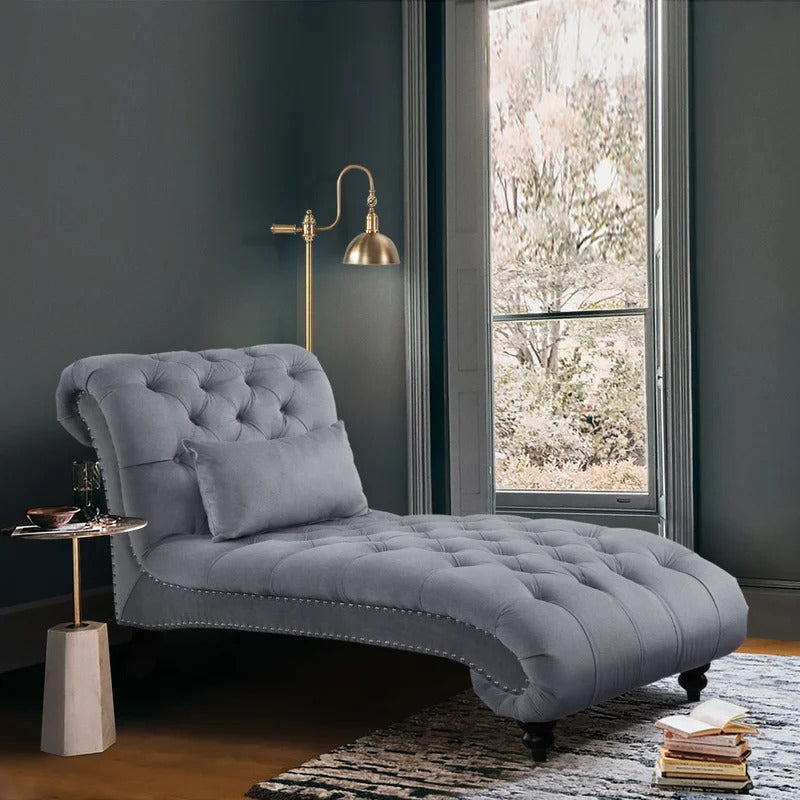 Lounge Chair: Leftoh Tufted Armless Chaise Lounge