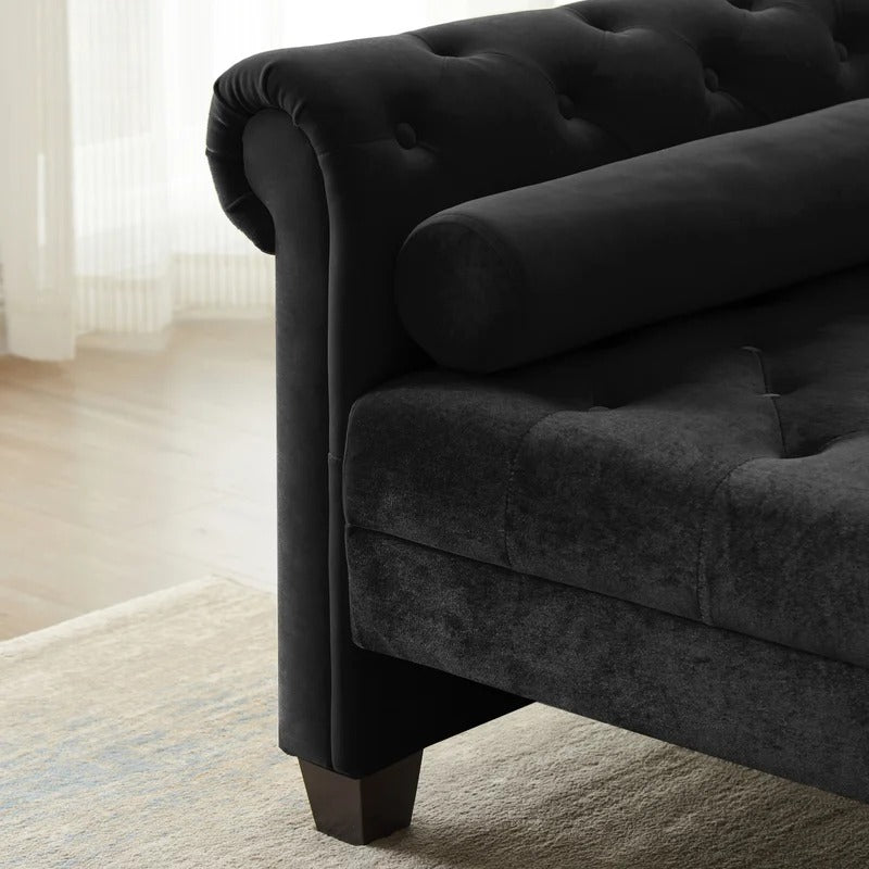 Lounge Chair: Mabel Rolled Arms Chaise Lounge