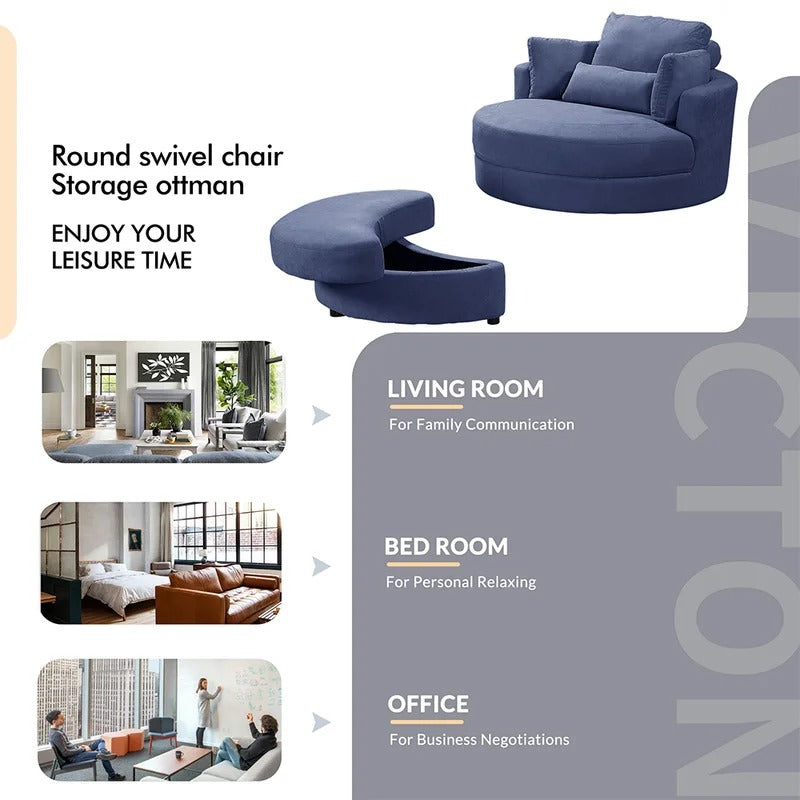 Lounge Chair: Velar Round Arms Chaise Lounge (Set of 2)