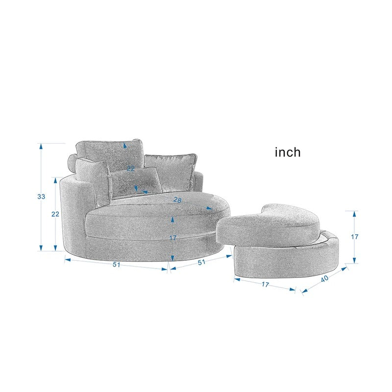 Lounge Chair: Velar Round Arms Chaise Lounge (Set of 2)