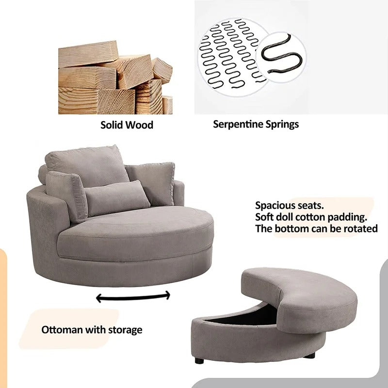 Lounge Chair: Velar Round Arms Chaise Lounge (Set of 2)