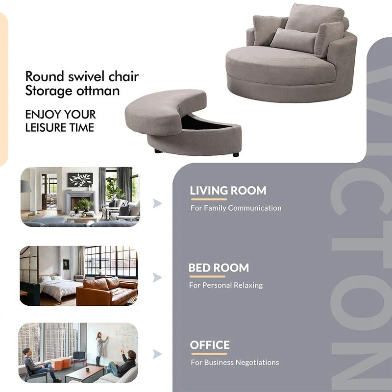 Lounge Chair: Velar Round Arms Chaise Lounge (Set of 2)