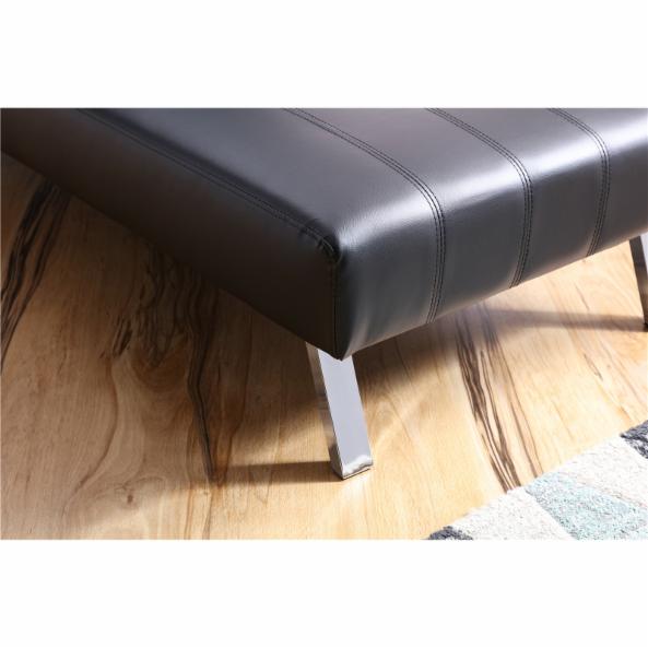 Lounge Chair: Wayward Button Tufted Back Convertible Chaise Lounger with Lumbar Support Pillow
