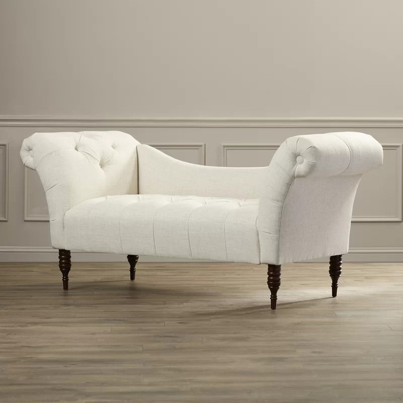 Lounge Chair: Wenya Tufted Rolled Arms Chaise Lounge